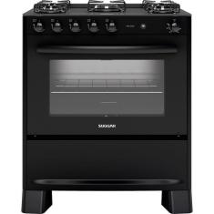 Fogão FGV510 5 Bocas Neo Cook Mesa de Vidro Suggar, Preto, Bivolt