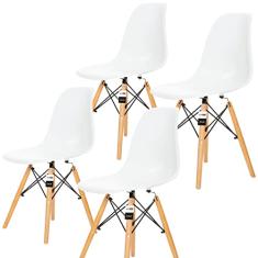 Conjunto 4 Cadeiras Charles Eames Eiffel - Branca KZA BELA