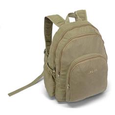 Mochila P/Notebook 5 divisões LS MO4144 tecido lona sarja bege 100% algodão