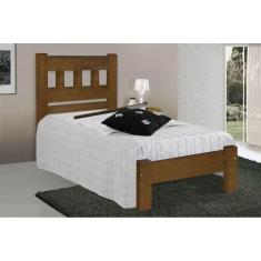 Cama Solteirão (Solteiro Extra) Madri de Madeira Maciça Angelim Pedra/Tauari