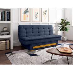 Sofa Cama com Baú Berilo Azul