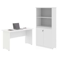 Mesa de Computador e Armario Japão Branco
