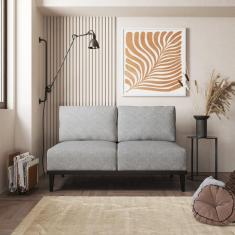 Sofá 2 Lugares Boreal com Mola Ensacada CabeCasa MadeiraMadeira Cinza