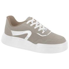 Tenis Feminino Moleca Solado Alto Camurca Cadarço 5808.106-Feminino