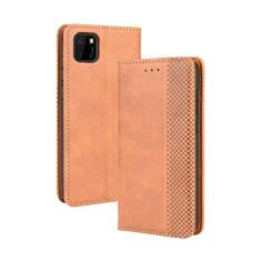 Capa para Huawei Y5P, carteira com suporte de couro, capa flip para Huawei Y5P, capa magnética retrô, capa de telefone carteira com compartimentos para cartões