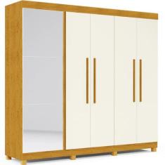 Guarda Roupa de Casal Gelius Diamante 100% MDF 5 portas com sapateira 