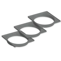 Kit 3 Un Porta Grelha Quadrada Cinza 100Mm Tigre