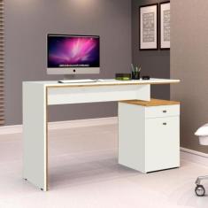 Escrivaninha 1 Porta 1 Gaveta Office JeA Móveis - JA Moveis, Nature/Of