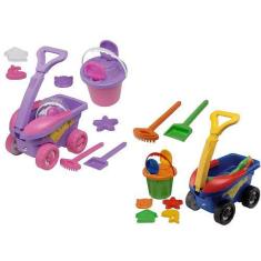 Balde Areia Praia Baldinho Com Acessórios Cargo Mor Brincar Na Praia P