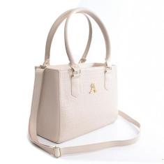 Bolsa Feminina Baú Média Espaçosa Alça Transversal Ajustável Elegante 