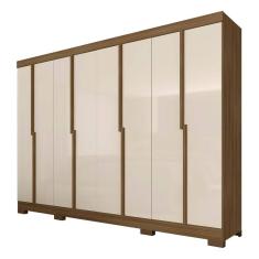 Guarda Roupa Casal Liz 8 Portas 2 Gavetas Boreal/off Premium - M.a