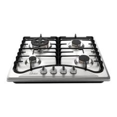 Cooktop A Gás Inox 4 Bocas Oster Semiprofissional Otop601, Bivolt