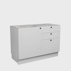Balcão de Cozinha 120cm 1 Porta 3 Gavetas Sevilha
