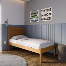 Cama Solteiro em Madeira Maciça - Atraente Móveis