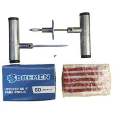 Kit Conserto E Reparo De Pneus C/60 Macarrão Remendos Viluz