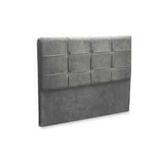 Cabeceira London 1,40 Suede Amassado Cinza - JS Móveis