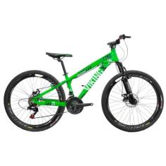 Bicicleta Infantil Aro 26 Viking Tuff 25 18 Marcha F. Disco, Verde, Pr