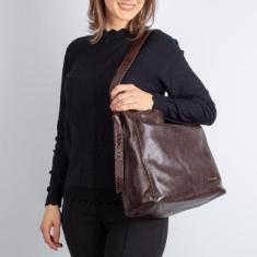 Bolsa sacola de ombro em couro croco Mara-Feminino