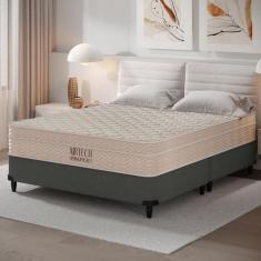 Cama Box Queen com Colchão Molas Ensacadas Ortobom Airtech 158x198x63c