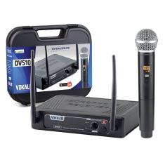 Microfone Vokal Dvs100Sm Sem Fio Uhf Com Maleta