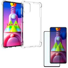 Capa Anti Quedas Galaxy M51 Bordas Anti Shock + Película Vidro 3D