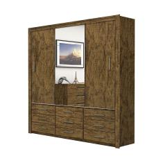 Guarda Roupa Anjos Plus 3 Portas 9 Gavetas Carioca Móveis