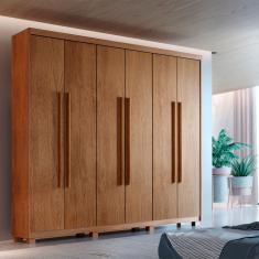 Guarda Roupa Casal Heros 6 Portas MDF Com pés Moderna - Imbuia