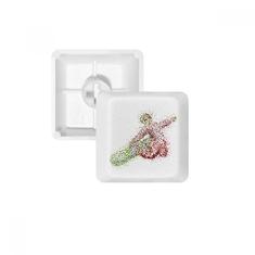 Kit de atualização para jogos com teclado mecânico PBT para skate e aquarela