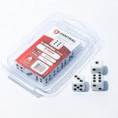 Central Dices D6 15 unidades de 16mm Branco e Preto