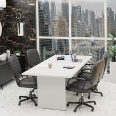 Mesa De Reunião Para Escritório 2mx1m NetMobil (Branco)