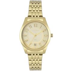 Relógio TECHNOS feminino dourado 2115KNJS/4X