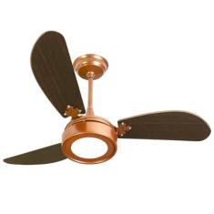 Ventilador de Teto Venti-Delta New Light Led com 3 Pás Cobre