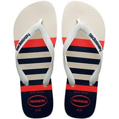 Sandálias Havaianas Top Nautical Branco/Branco/Marinho 37/38