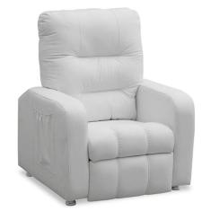 Poltrona do Papai Reclinável Turim material sintético Branco - Special