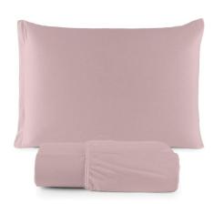 Jogo de Lençol C/ Elástico Malha 100% Algodão Liso - Malucasim, Soltei