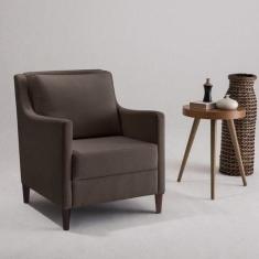 Poltrona Em Veludo Pes Imbuia Ellen - Sofani