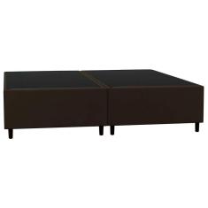 Base Cama Box Casal Queen 158cm Bipartido Hit I02 Suede Marrom - Mpozenato