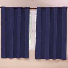 Cortina Blackout Corta Luz 220cm x 130cm - Paulo Cezar Enxovais, Azul 