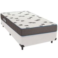 Cama Box Branco E Colchão Light Espuma D33 Solteiro Ortobom