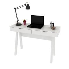 Escrivaninha Com 2 Gavetas Multimóveis Vcr25031 Branco Branco