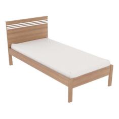 Cama de Solteiro CM8010 Para Colchão de 88cm Amêndoa/Branco - Tecno - 