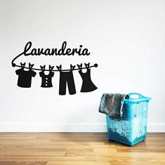 Adesivo de Parede Para Lavanderia Varal 50x80cm