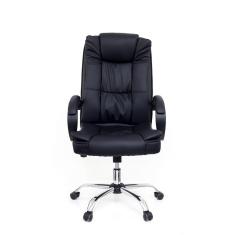 Cadeira de Escritório Presidente Preta Giratória Com Base Cr