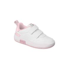 Tênis Infantil Feminino Ortopé Bliss Teen Fecho Duplo Branco e Rosa