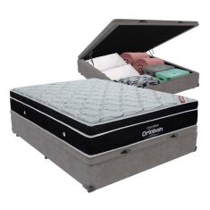 Cama Box Casal Baú Colchão Ortobom Elegant Molas Ensacadas