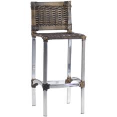 Banqueta Madri em Alumínio para Edícula, Cozinha, Balcão, Área Trama