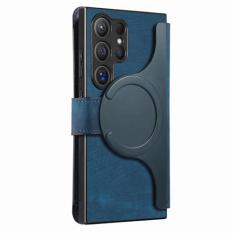 Capa magnética removível com compartimento para cartão de carteira para Samsung Galaxy S24 S23 Ultra S22 Plus S20 S21 Fe capa de couro, azul, para Galaxy S24 Ultra