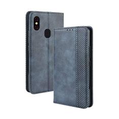 Capa para Umi UMIDIGI F1 Play, carteira de couro com suporte flip para Umi UMIDIGI F1 Play, capa magnética retrô para celular, capa carteira com compartimentos para cartão