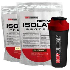 Kit Optimum Isolate Whey Protein 2Kg+ Optimum - Bodybuilders