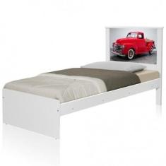 Cama Solteiro Carro Classic Red com Colchão - CasaH